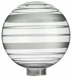 Samlepære Globe glas Hvidstribet 31,5mm gevind (Passer til adaptor 7001127)